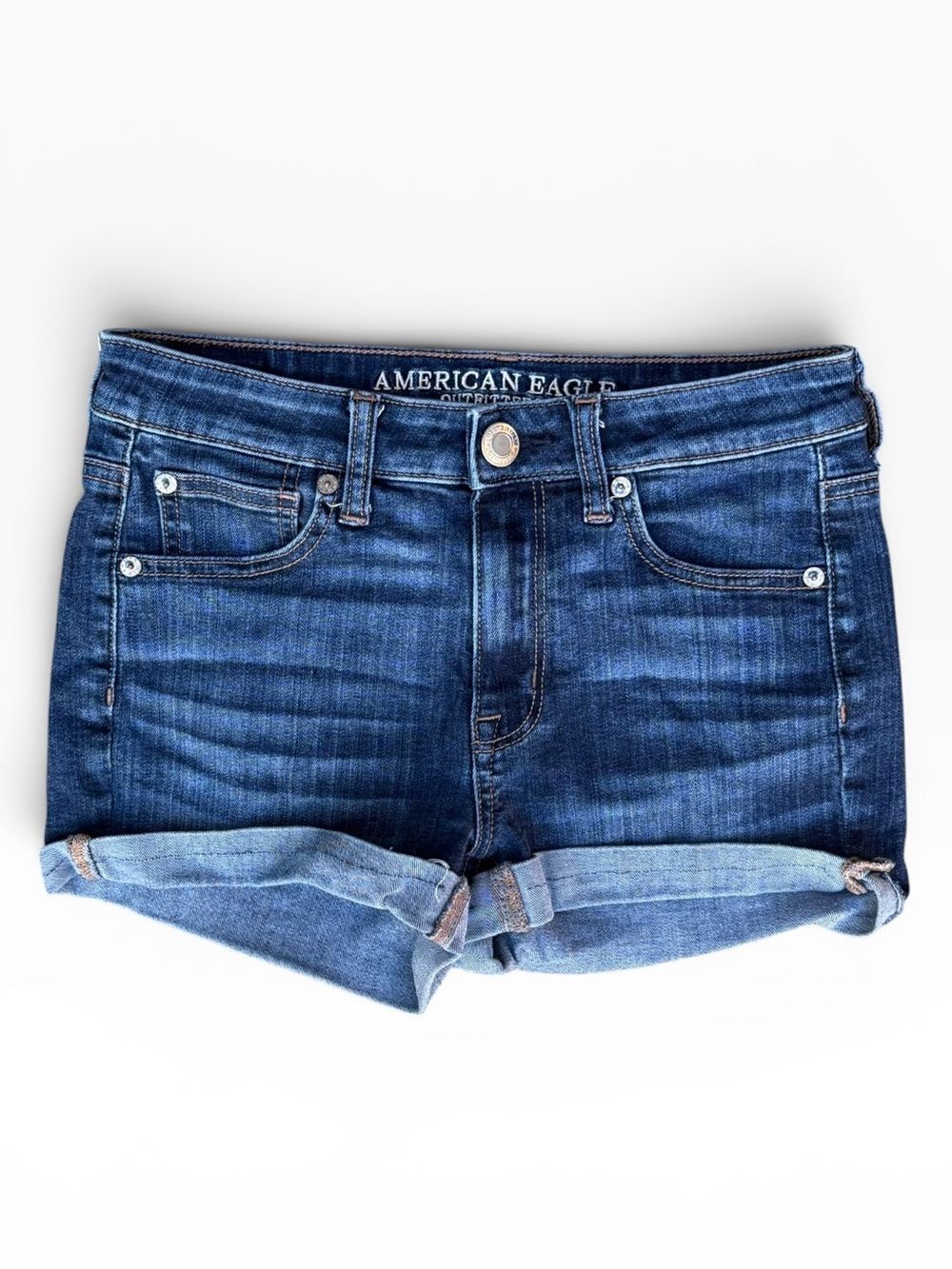 American Eagle Super Stretch High Rise Shortie Women’s Size 2 Jean Shorts